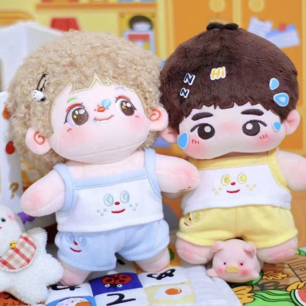 

Модные кукольные брюки с мультяшным украшением, рубашка поло, 20 см, хлопковая кукла/кукла EXO Idol