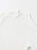 2026 Spring Women's Short-Sleeved Stand-Up Collar Ribbed Knit Top - European & American Style