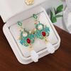 Elegant Butterfly Water Drop Pearl Tassel Earrings for Women - Traditional Qipao Style