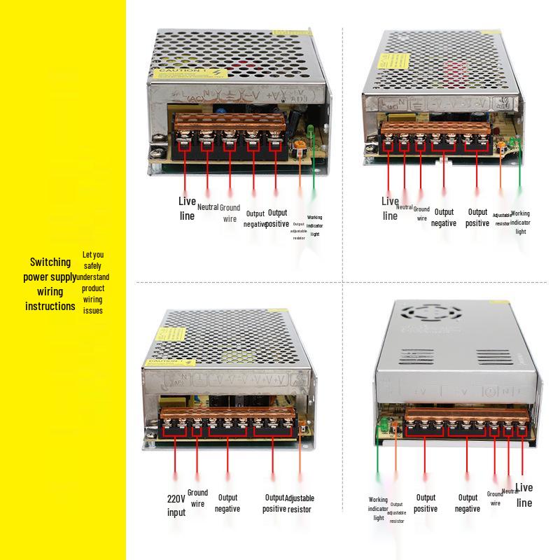 220V to Multi-Voltage Switching Power Supply for LED Strips and Monitors (5V, 12V, 24V, 36V, 48V; 5A-30A)