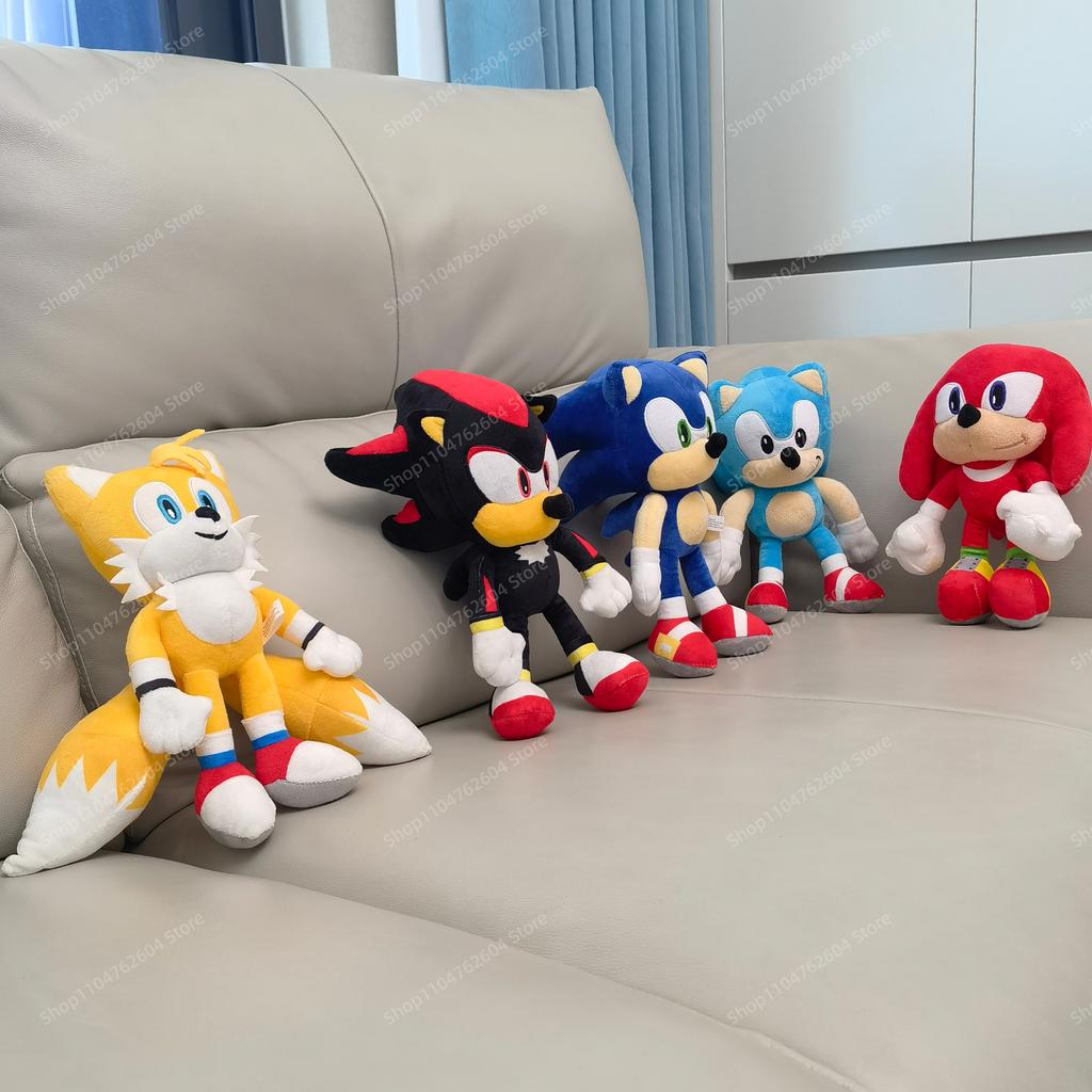 - New Machine Metal Sonic Plush Toy Doll children's toy doll 30cm soft plush toy high quality with knuckles and birthday Gift