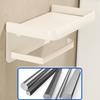Cream White Paper Holder with Shelf Aluminum Creative Toilet Kitchen Bathroom Paper Roll Storage Rack Wall Mounted Tissue Holder