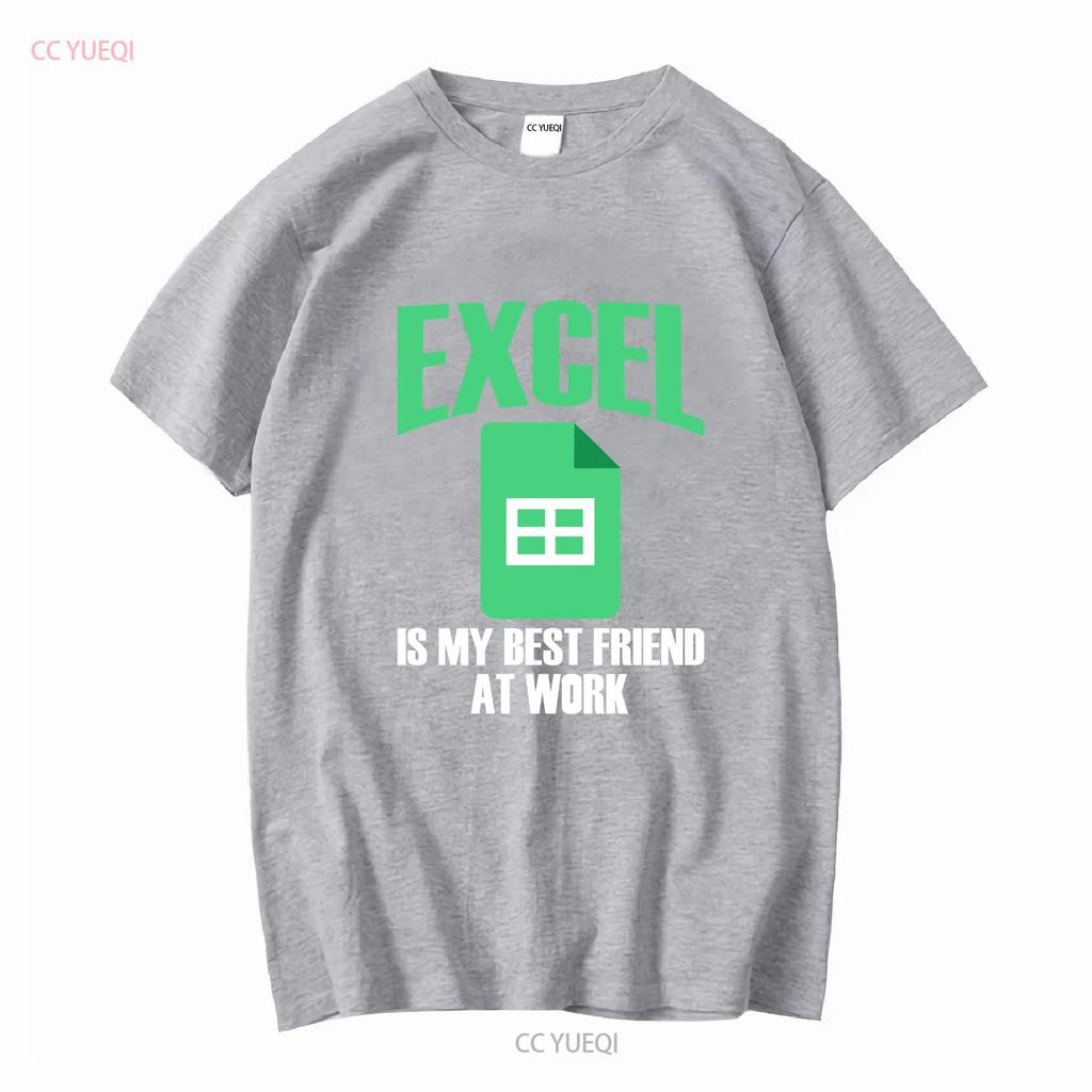 Excel My Best Friend At Work T Shirt Vintage Washed Comfortable Top For Everyday Wear Stretched Versatile Breathable Graphic