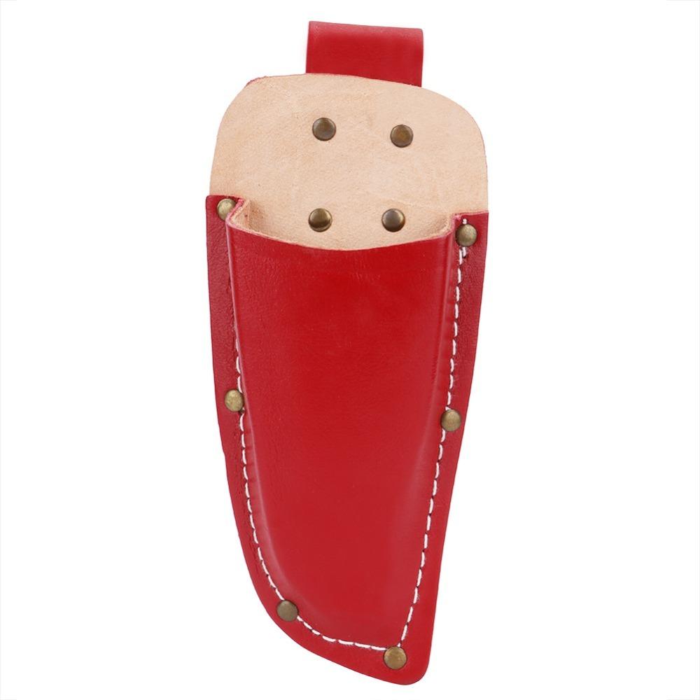 

Leather Gardening Pruning Pouch Brown,Red Multifunctional Pruning Shears Holder Heavy Duty Scissors Sheath Bag Pruning Tools червоний