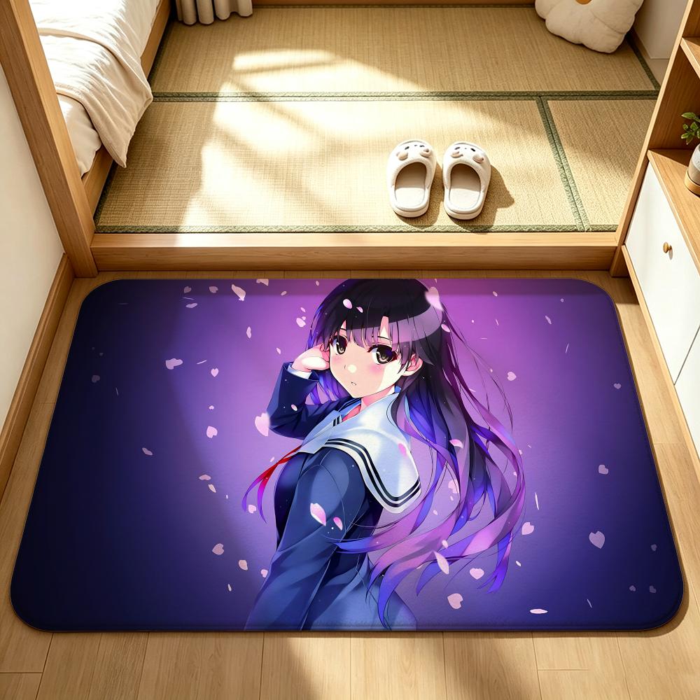 Saekano How to Raise a Boring GirlfriendS Floor Mat Bedroom Carpet, Bathroom Foot Mat, Doormat, Non-Slip Absorbent Multi-Use