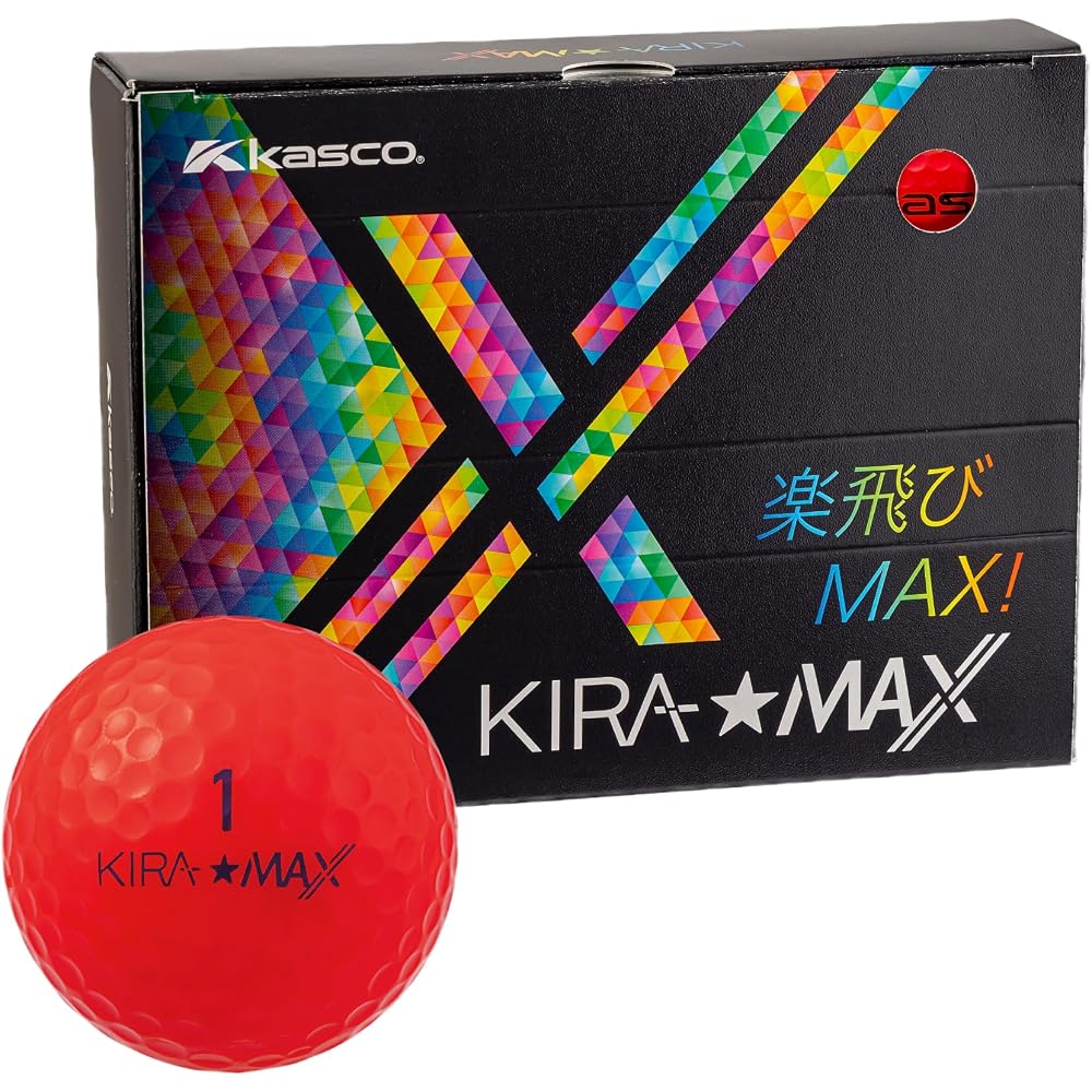 Kasco KIRA MAX Red 12P Golf Balls 12 Pack High Performance Durable Design