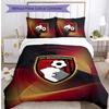 Set Lenzuola Stampato Calcio Bournemouth 3 Pezzi, Comodo Set Copripiumino per Camera da Letto Amico della Pelle