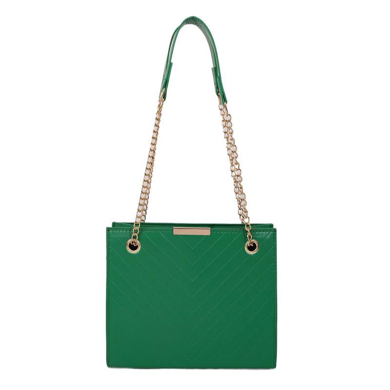 Schicke PU-Ledertasche mit Kettenriemen Stilvolles gestepptes Design für den täglichen Gebrauch