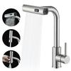 Multifunctional Flushing Rotatable Kitchen Faucet Stainless Steel Pull-out Kitchen Faucet Waterfall Hot and Cold Mixing Water Si