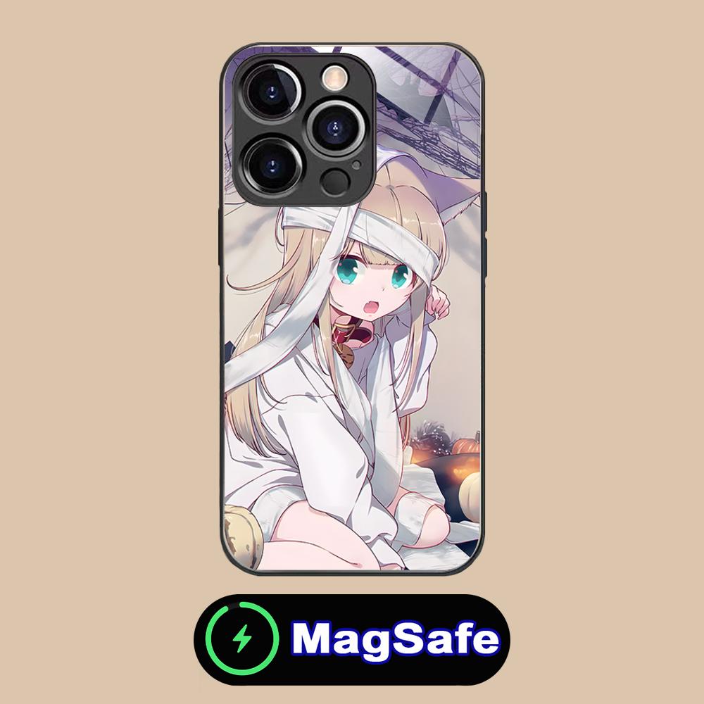 Anime Kinako Hara Mobile Phone Case for iPhone 17 16 15 14 13 12 11 Air Pro Max Plus Mini MagSafe Glass Colorful Cover Pretty