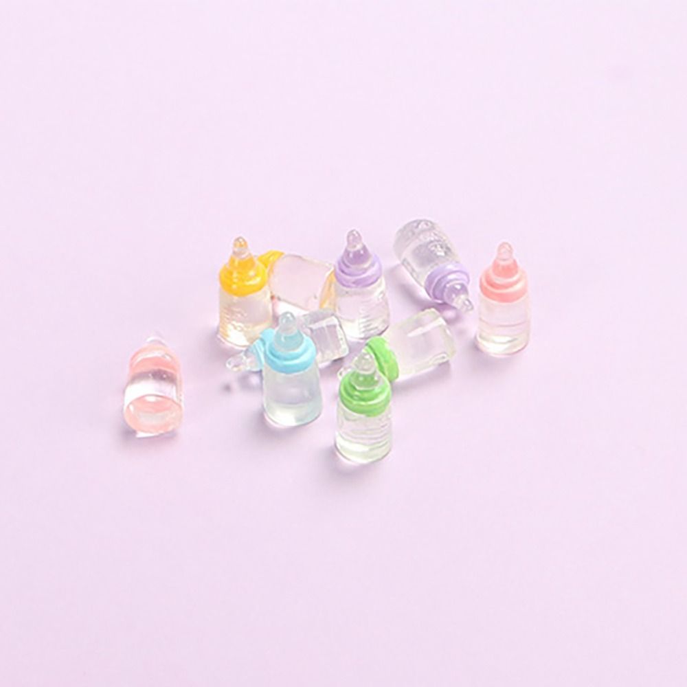 5pcs Baby Bottle Model Simulation Mini Milk Bottle Kids Feeding Bottles Toys  Dollhouse Accessories