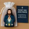 Pocket Hug Jesus Gift Blessing Jesus Prayer Figurine with Card Christian Pocket Hug Keepsake Religious Faith Ornament for Christian Gifts