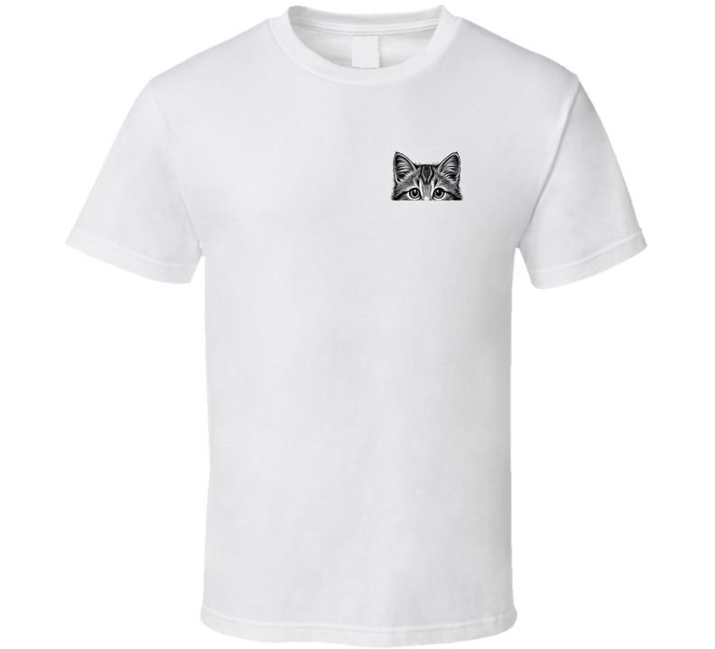 

Black Cat Face Cute Cat Kitten Cats Lover Pocket Cat T-shirt Tee Gift New 4XL