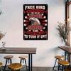 Free Bird Vintage Metal Wall Art Classic Rock Band Iron Decor Ideal for Home Bar Cafe Office Indoor Outdoor Display