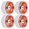 4pcs Metal 1.9 Inch Wheel Rims 10 Triangle Hole Hub for AXIAL SCX10 110 RC Climbing CarGold