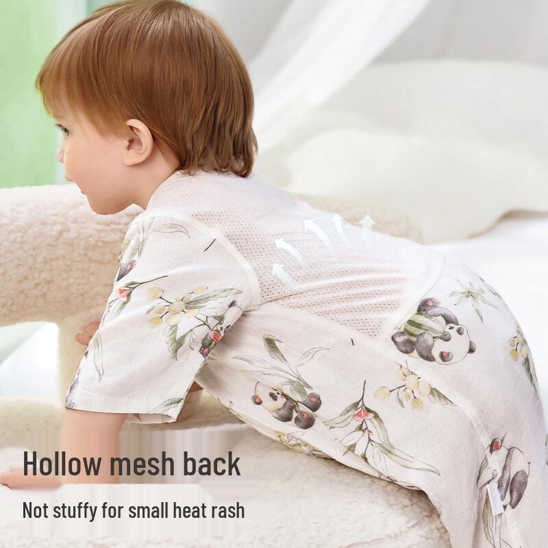 JOYNCLEON Newborn Summer Bamboo Cotton Mesh Romper