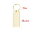 10Pcs/Lot Strip Blank Mirror Polished Stainless Steel Keychain For DIY Custom Women's Men's Keychain