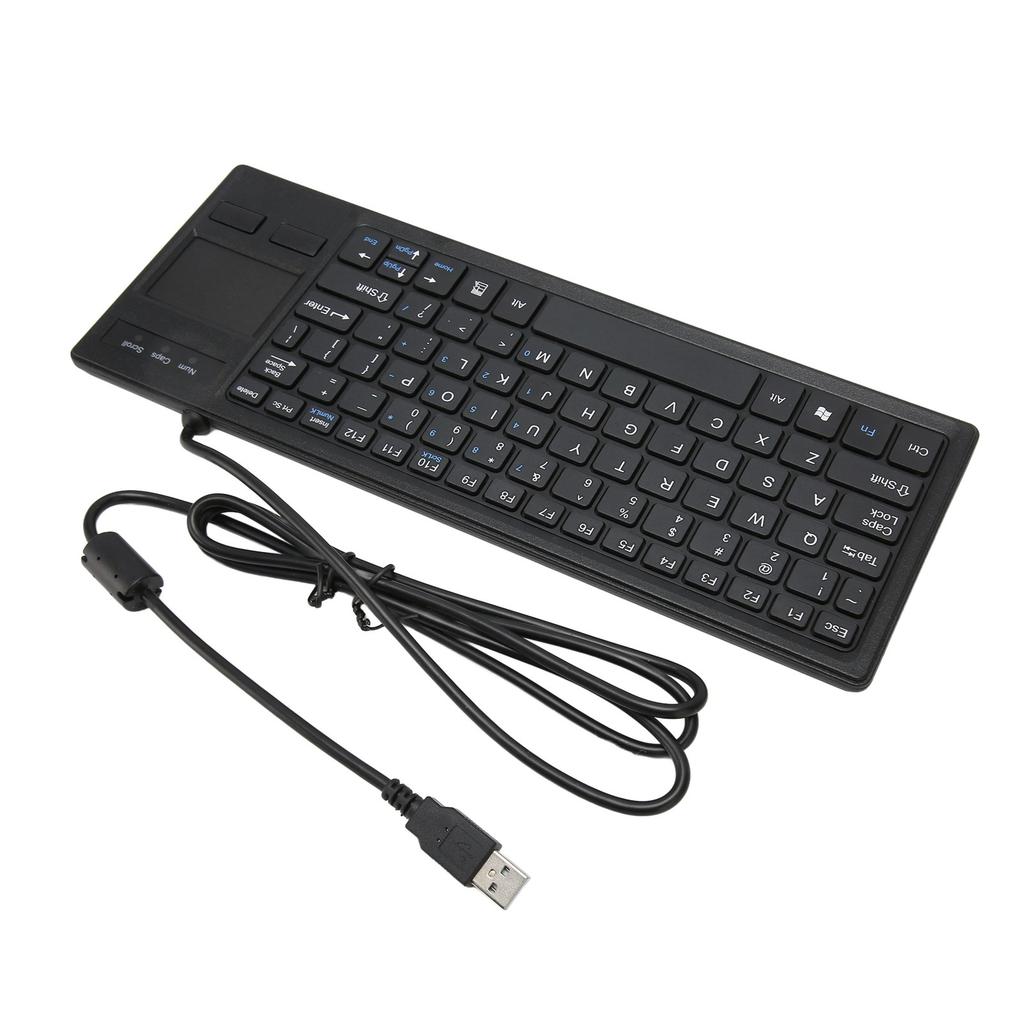K 800 Keyboard with Touchpad Wired Ultra Thin Mini Compact Touch Keyboard with HUB Function