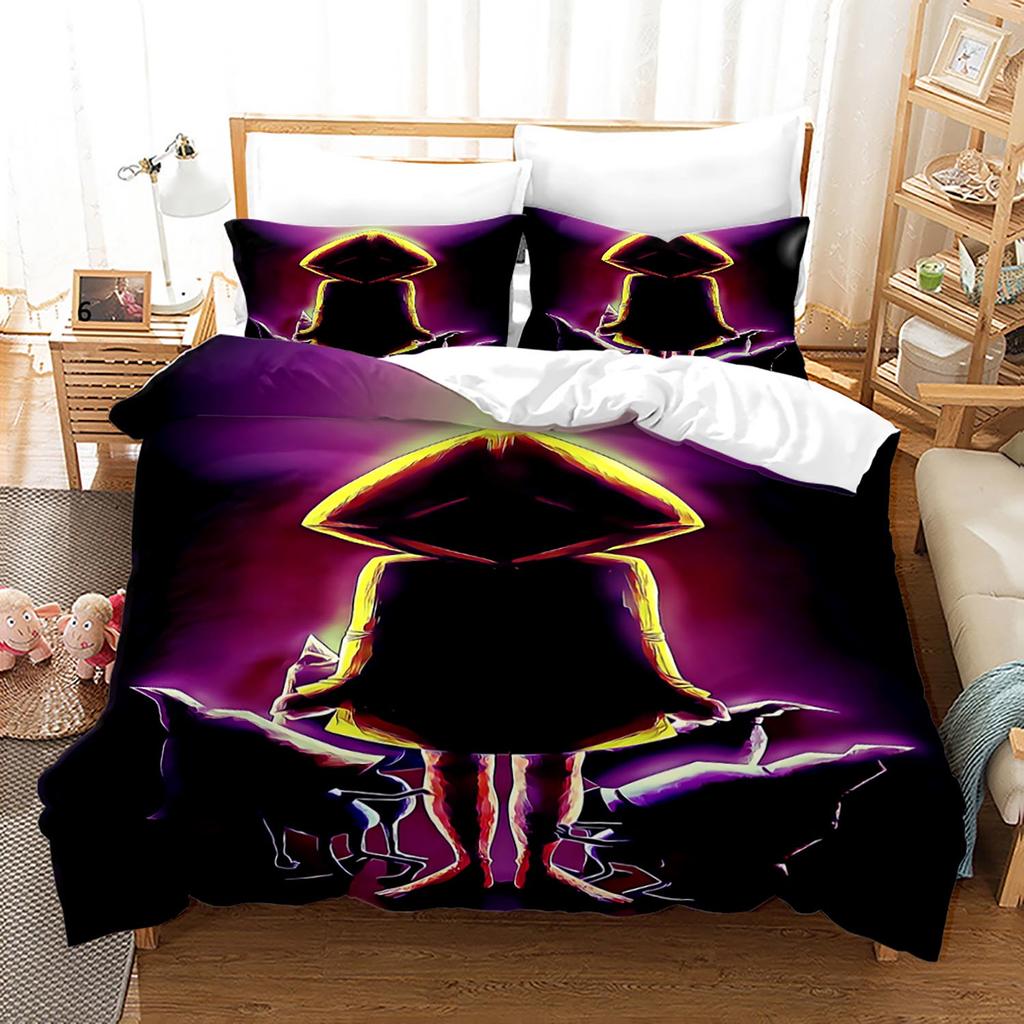 Little Nightmares Bedding Set Single Twin Full Queen King Size Bed Set Adult Kid Bedroom Duvet Cover Sets 3D Anime Bed Sheet Set