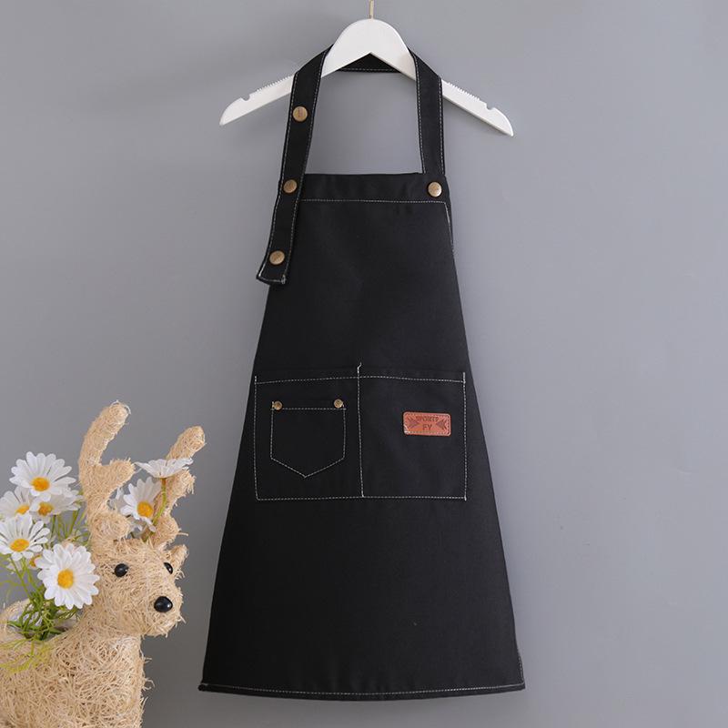 Kids' Water-Repellent Painting Apron, Polyester Cotton Canvas, Stain-Resistant