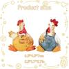 Craft Decorative Easter Decorations Cute Chicken Statue Set Safe Chicken Ornament  Farmhouse