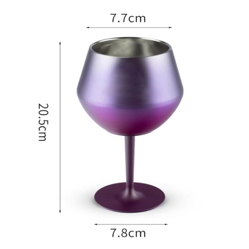 14oz Nerezové Vínové Sklo Odnímateľná Silikónová Základňa Dvojstenný Izolovaný Pohár Pre Teplé & Studené Nápoje V Tvare Vajca Stopkový Pohár