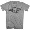 Billy Joel Pánské tričko s vintage logem Popová hudba Album Tour Merch Šedá melírovaná