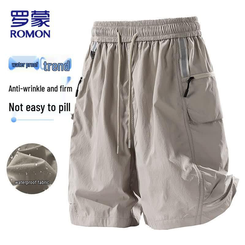 Romon Men s Lightweight Drawstring Cargo Shorts M