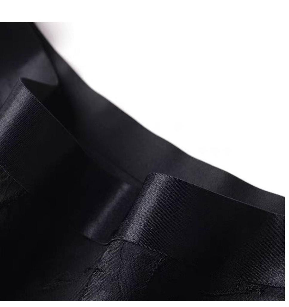 Women's Mid-Length Jacquard Silk Skirt - New Chinese Style for Autumn/Winter
