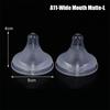 2Pcs Baby Silicone Wide Neck Soft Teats Nipple Circle Hole S/M/L Size Cross Hole Baby Bottles Natural Flow Nipples