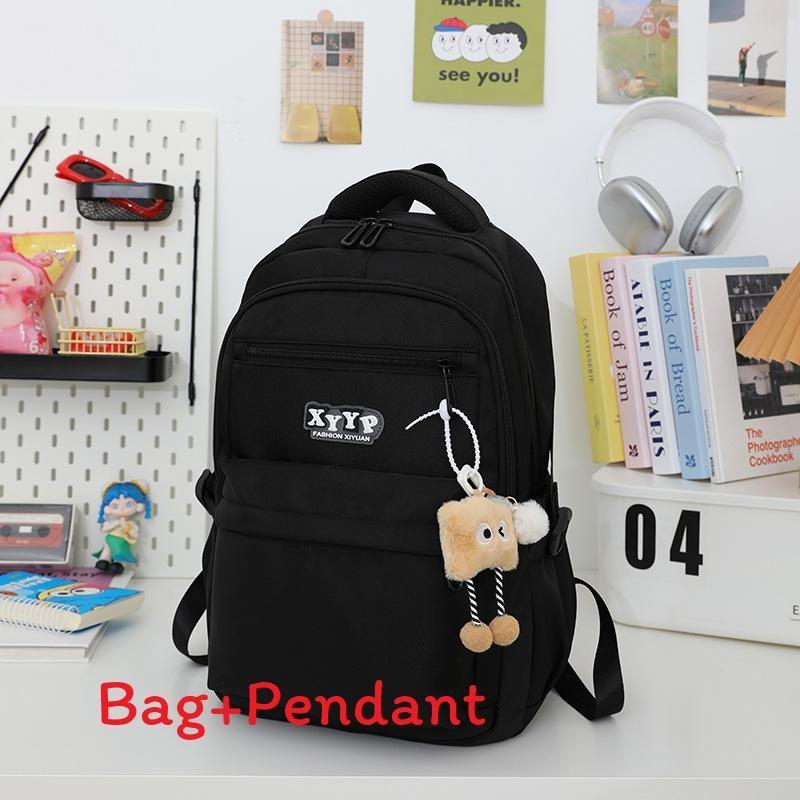 

Oxford Cloth Student Backpack With Large Capacity And Arched Shoulder Straps For School Use чёрный