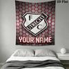 Custom Name FC Utrecht Wall Tapestry Aesthetic Wall Hanging Printed Fabric Blanket Decorative Tapestries for Bedroom Living Room Home Decor