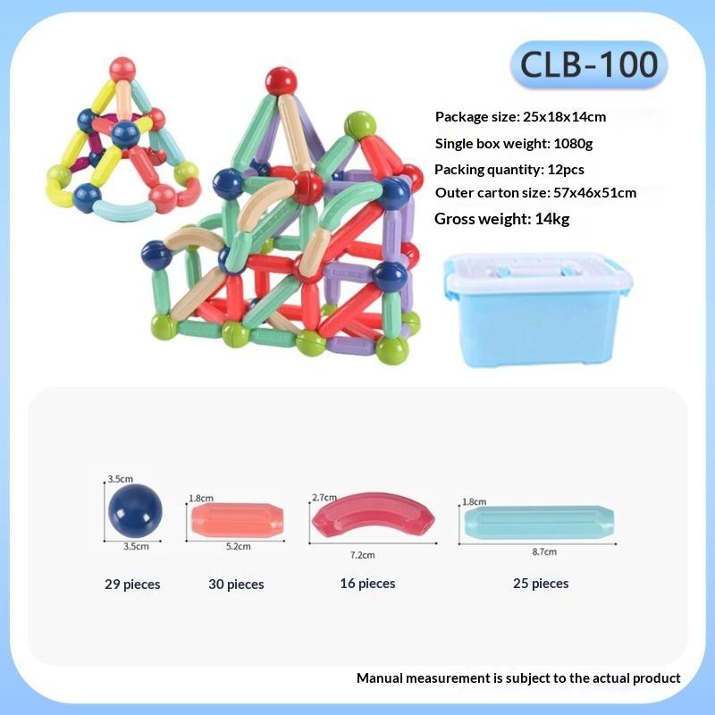 25-144Pcs Assembled Magnetic Building Blocks Cube Set Early Education Toys Brain Development Puzzle For Baby Creative Magnetic R