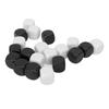 20 Pcs DIY Sticker Dice Blank Durable Plastic Dice Smoothed Surface Six Sided Dice with Rounded Corners White and Black