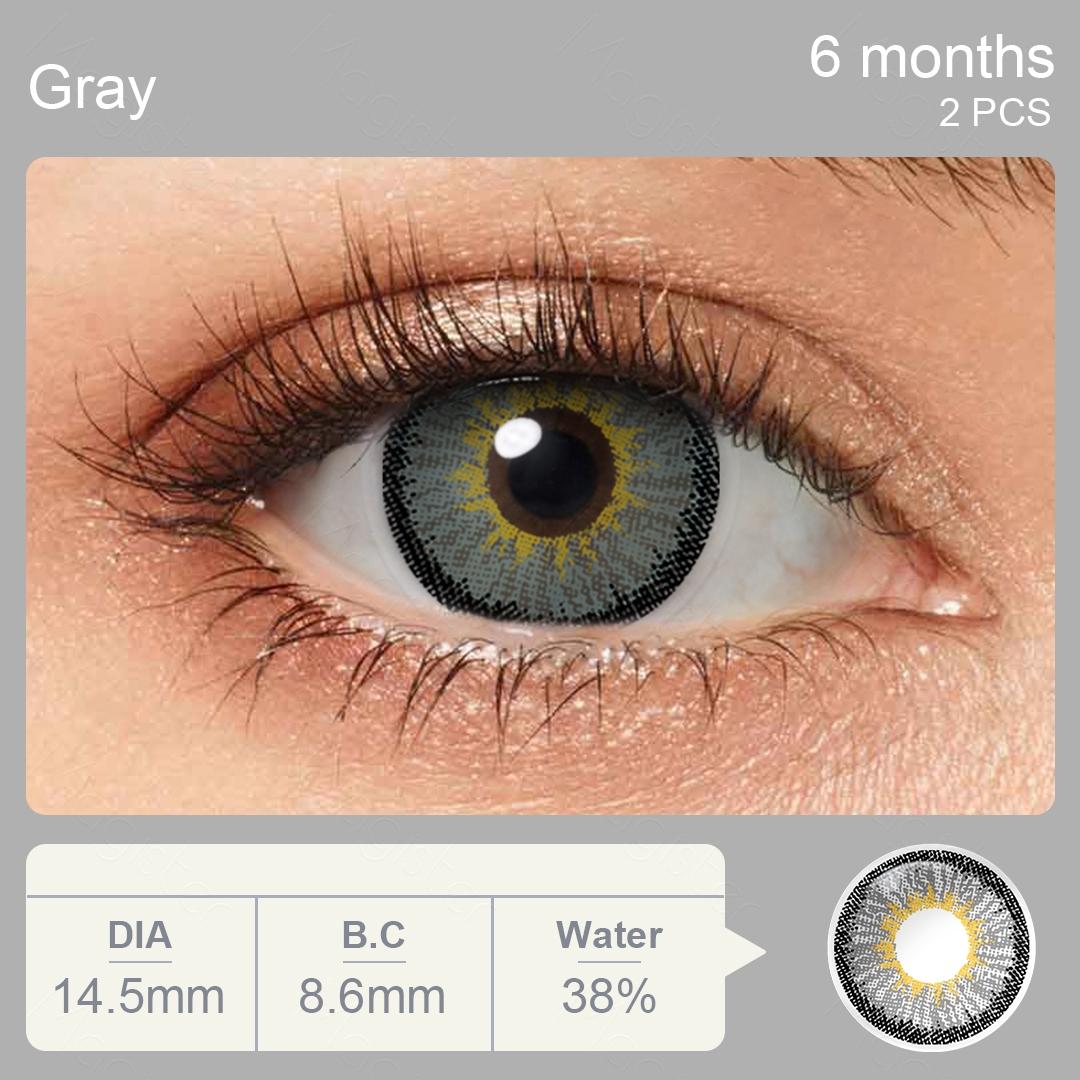 

Цветные контактные линзы 0.00 серый