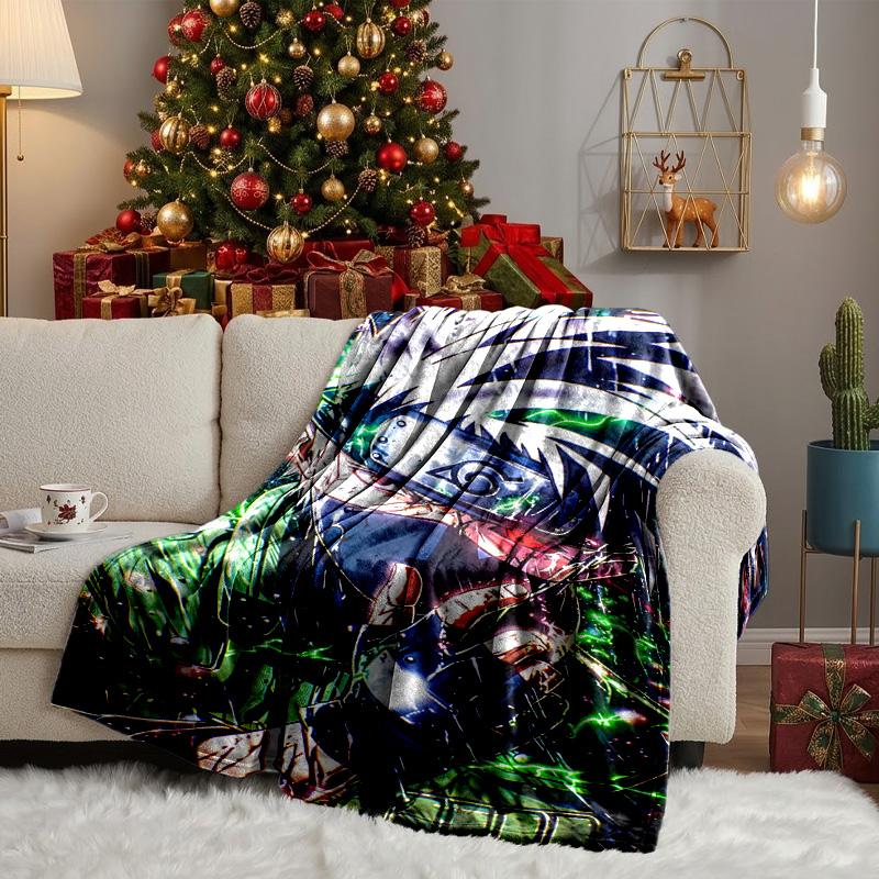 Dark Anime Ninja Character Blanket Lightweight Ideal Bedding Blanket Perfect for Travel, Camping, Living Rooms, Offices, Sofas, Fan Christmas Gift