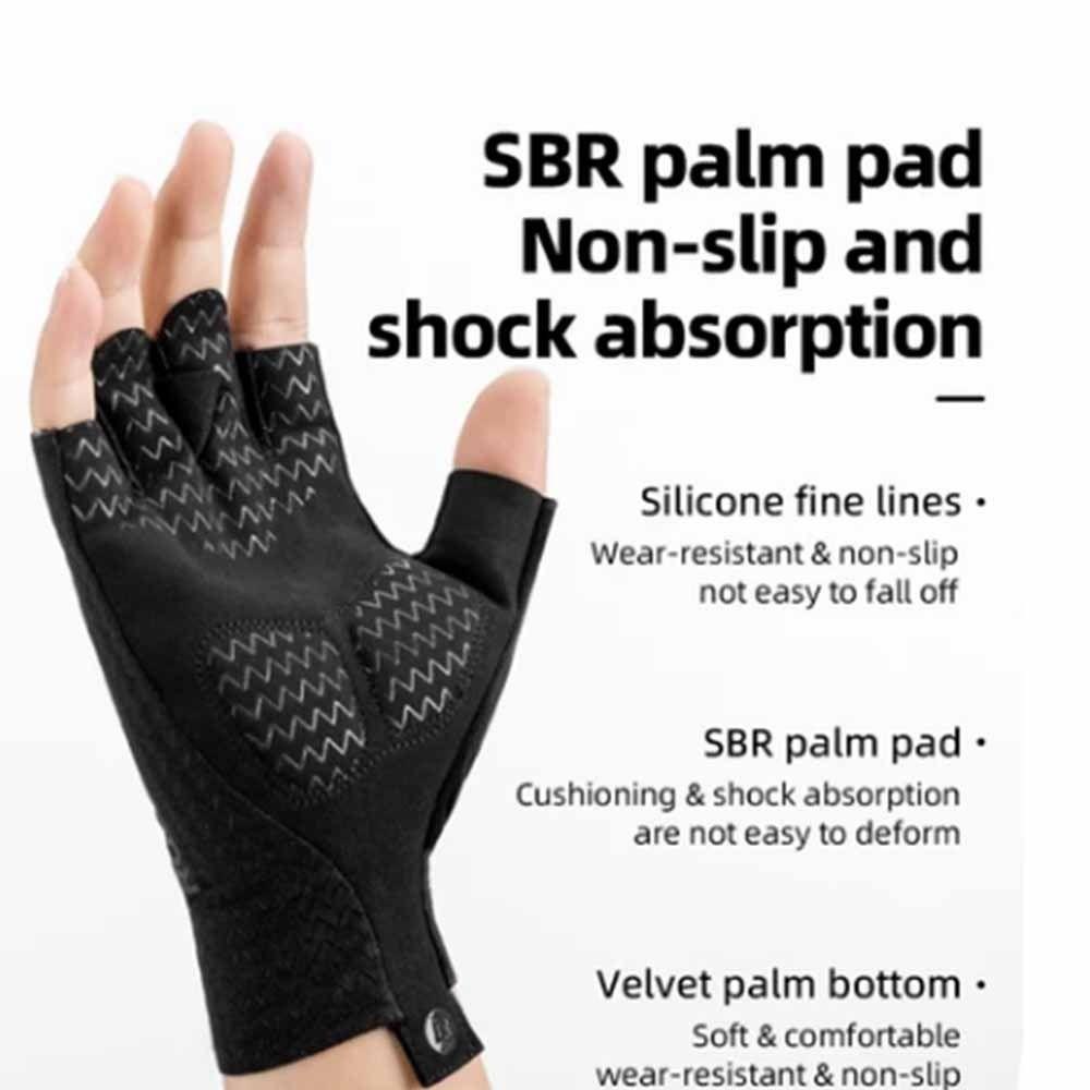1Pair Breathable Half-Finger Gloves Anti-Slip Bicycle Gloves Cycling Bike Gloves  Gym Fitness