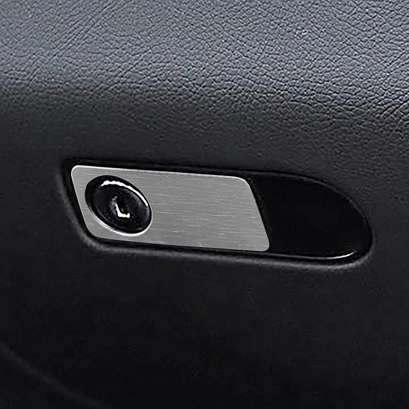 Aluminium Alloy Car Copilot Glove Box Switch Panel Cover Sequ For Mercedes Benz GLK GLS C E Class Interior Accessories Decals