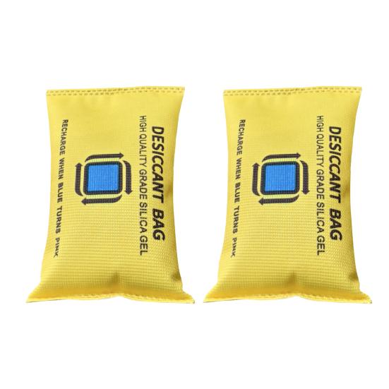1/2Pcs 200g Reusable Desiccant Pack Color Indicating Silica Gel Desiccant Packet Dehumidification Bag Storage Bins Suitcase Electronics Moisture