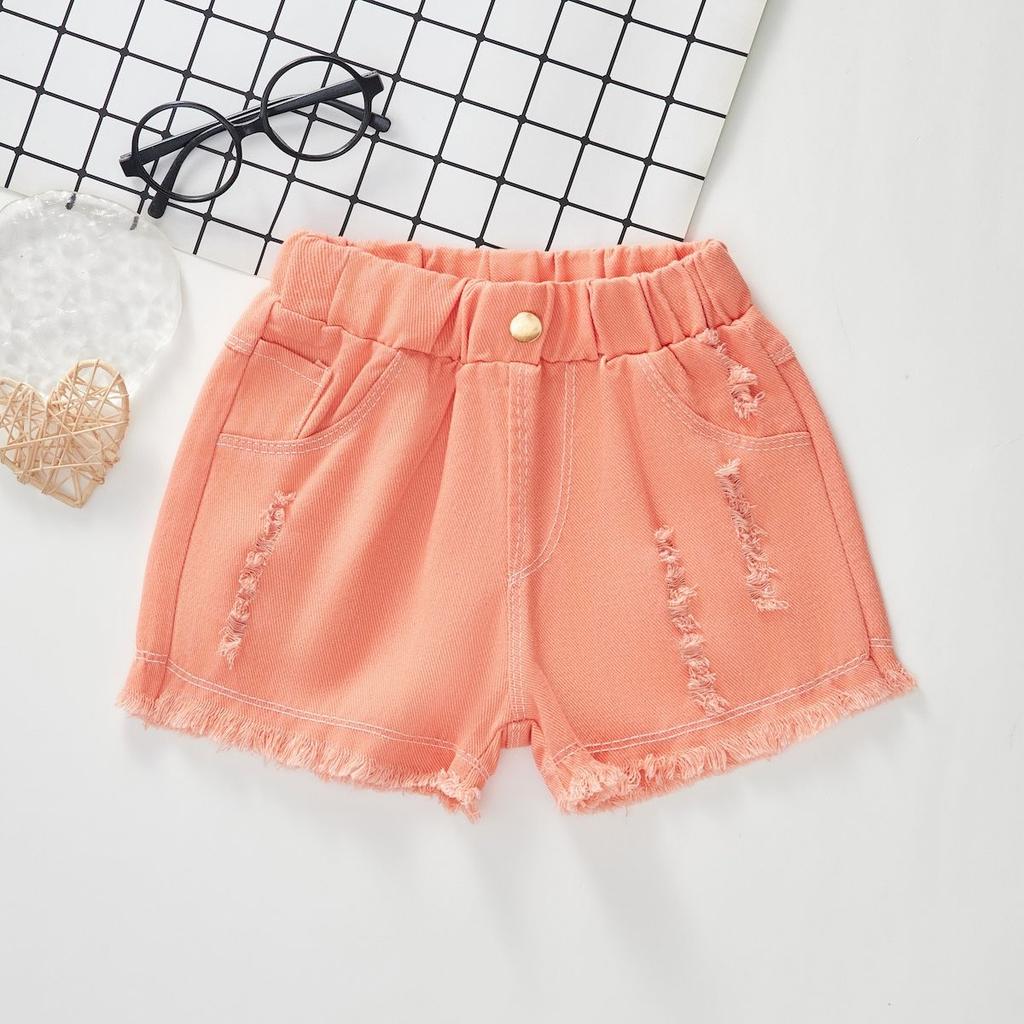 Sommer Jeans Denim Shorts für Mädchen Kinder Lockere und Stilvolle Dünne Shorts und Trendige Hosen für Oberbekleidung