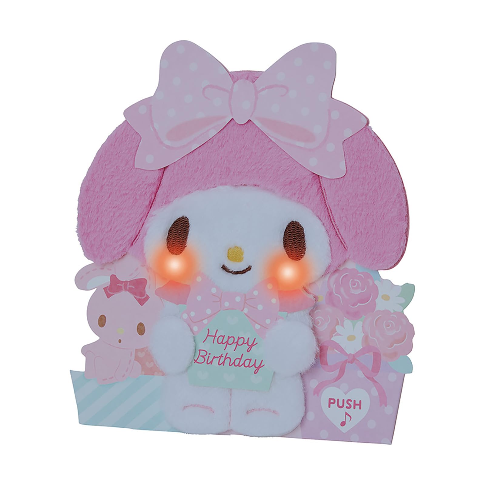 Sanrio Birthday Gift Light Voice My Melody Fluffy Message Card 652555 (SANRIO) & розовый