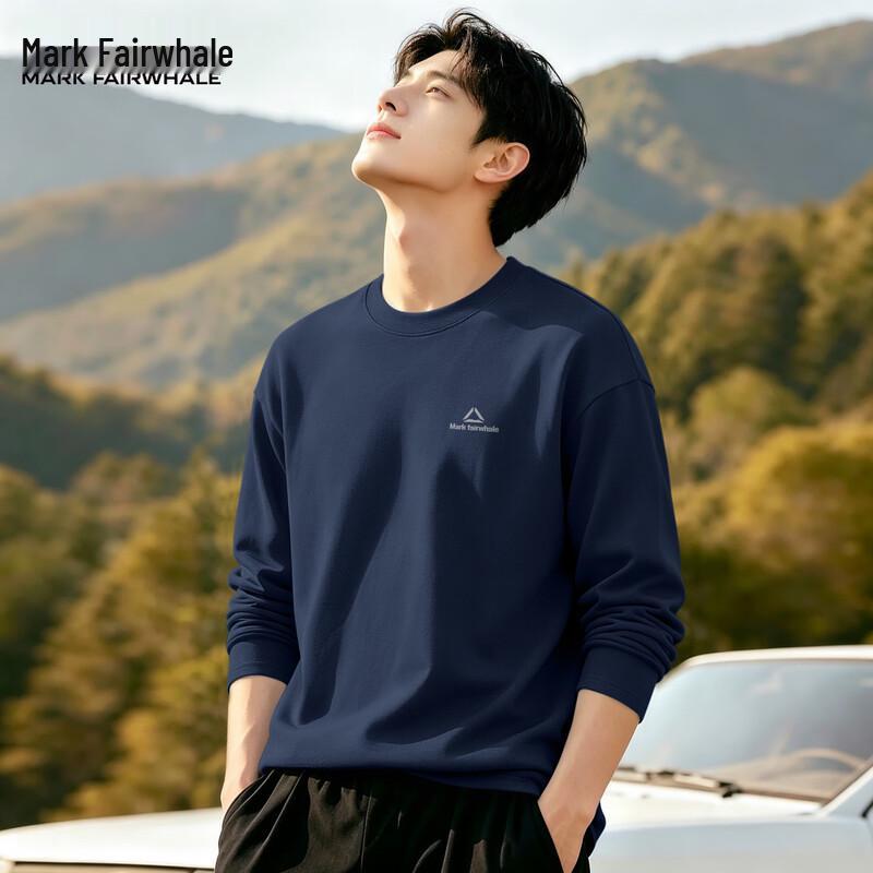 Mark Fairwhale Men's Premium Cotton Long-Sleeve Casual T-Shirt
