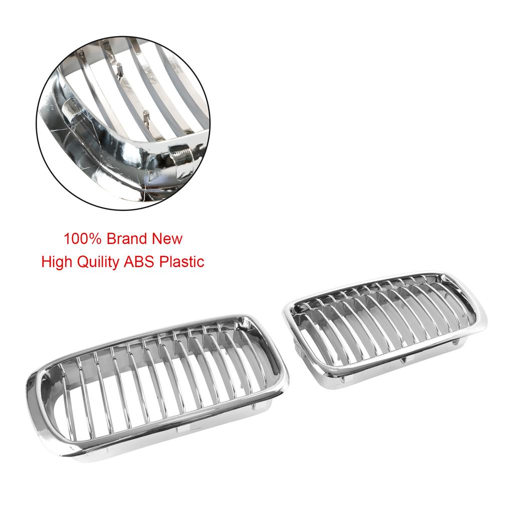 2 STÜCKE Chrom Front Nieren Grill Gitter Passend für BMW 7er E38 1994-2001