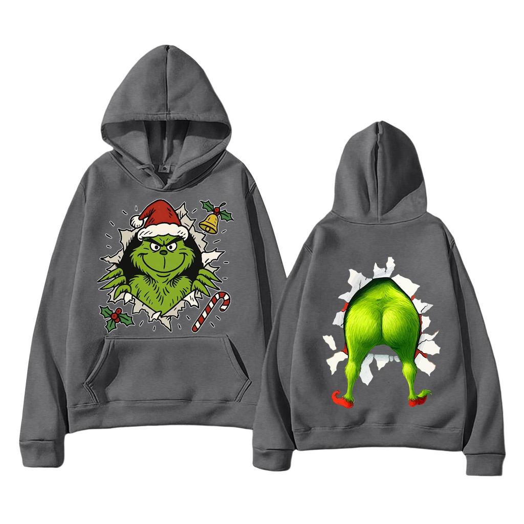 Women's Casual Christmas Letter Print Hoodie with Pockets