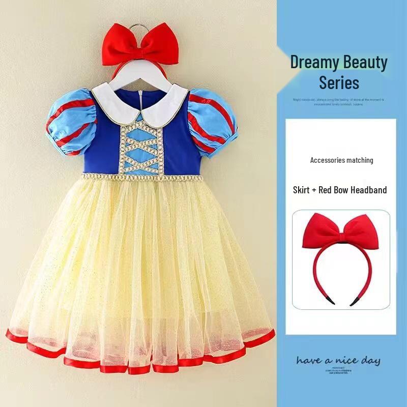 Snow White Princess Dress for Girls - Ideal for Amusement Park Adventures