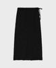 Noir For Woman Feathery Long Knit Skirt (Black)