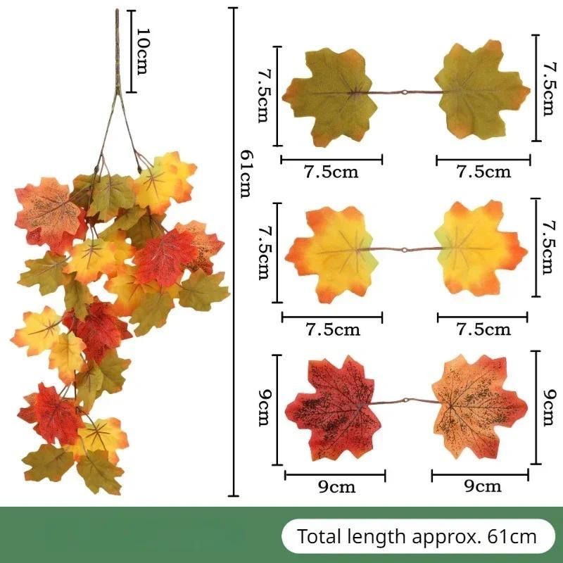 Home Decoration Wall Hanging Vine Red Maple Vine Green Plant Project Soft Installation Hotel Landscape Plant