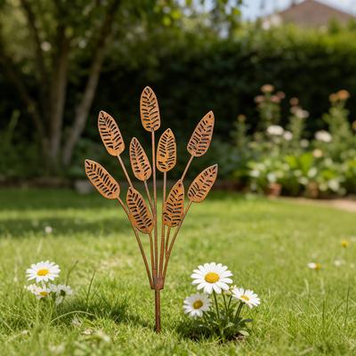 Outdoor Garden Decoration Metal Stake Creative Lawn Ornament Yard Art Sculpture for Patio Lawn Pathway Decoration