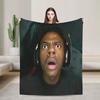 IShowSpeed Funny YouTuber Flannel Blanket Warm Soft Throw Blanket for Bedroom Airplane Travel Funny Bedspread Sofa Bed Cover