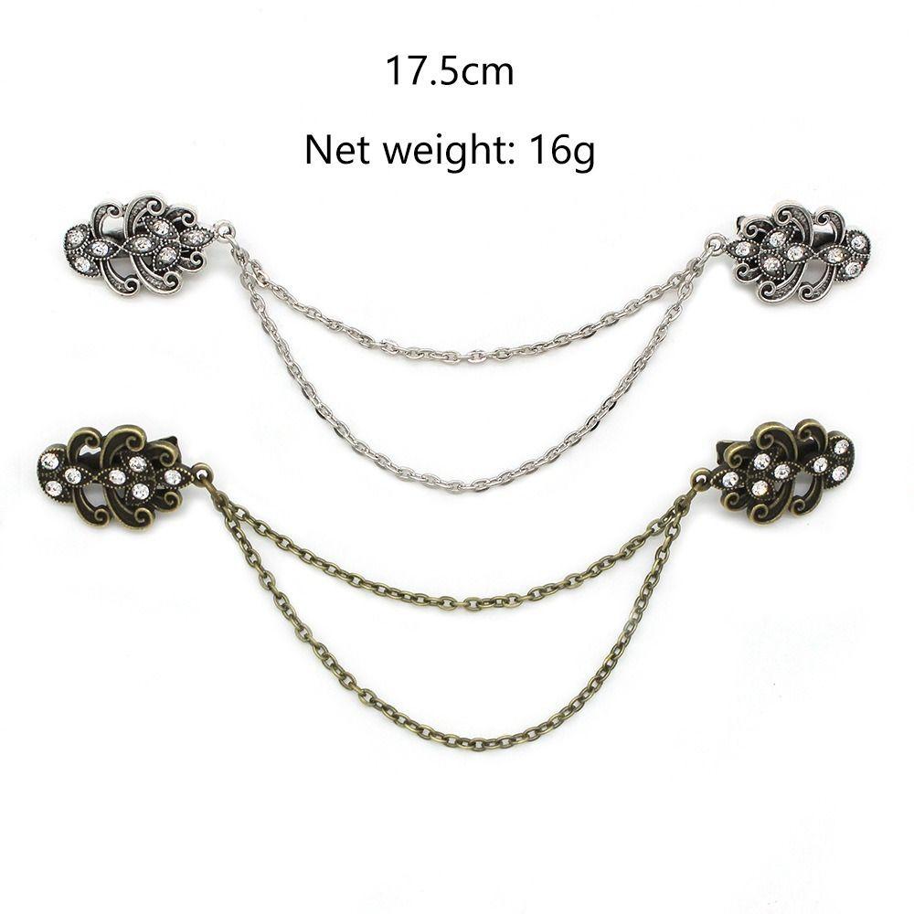 1 Piece Alloy Shawl Clips Decorative Cardigan Clips Vintage Scarf Brooch Pin For Shawl